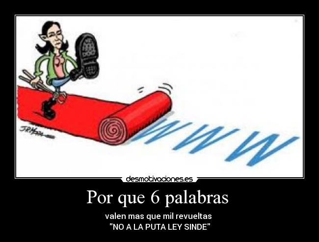 Por que 6 palabras -
