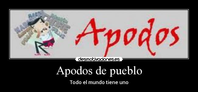 Apodos de pueblo - 