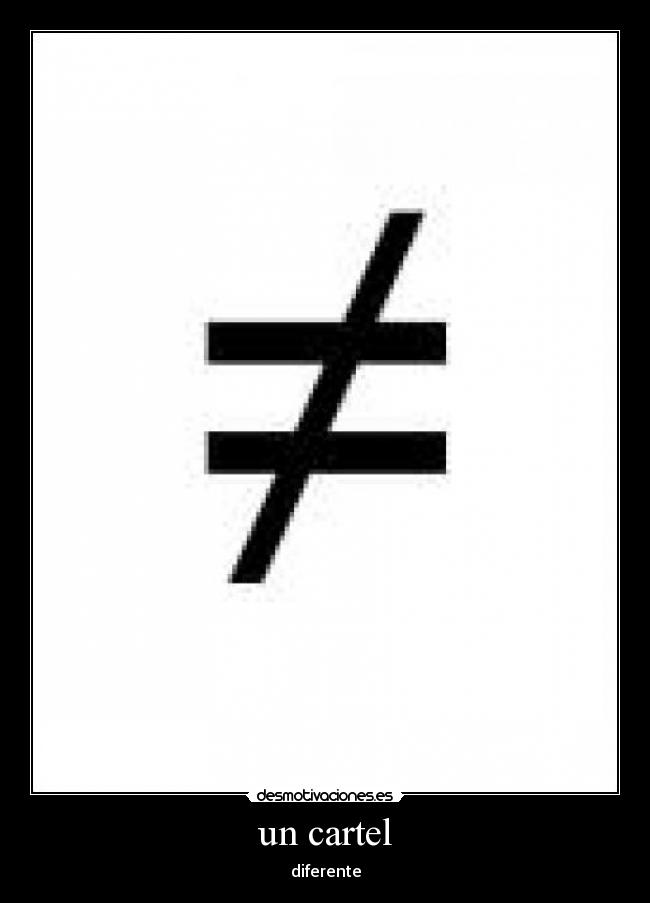 un cartel -