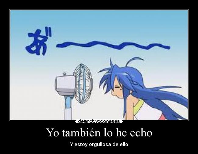 carteles konata anime ventilador desmotivaciones