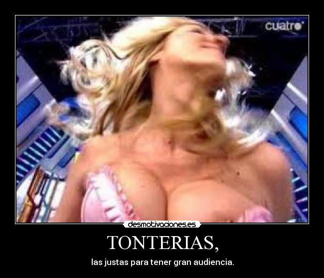 TONTERIAS, - las justas para tener gran audiencia.
