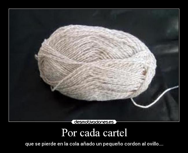 carteles ovillo carteles cola desmotivaciones