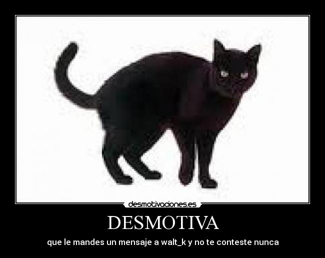 DESMOTIVA - que le mandes un mensaje a walt_k y no te conteste nunca