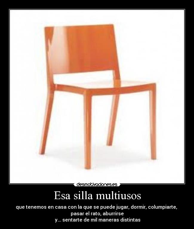 carteles silla multiusos columpiar desmotivaciones