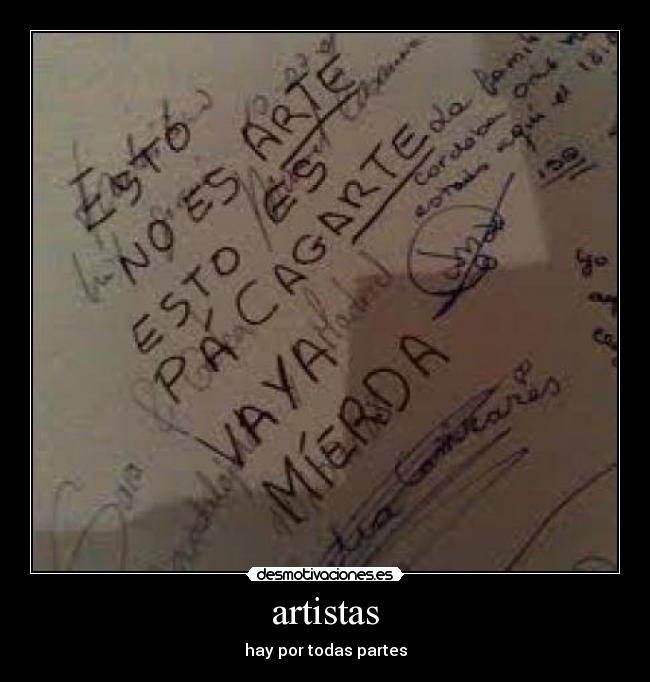 artistas - hay por todas partes