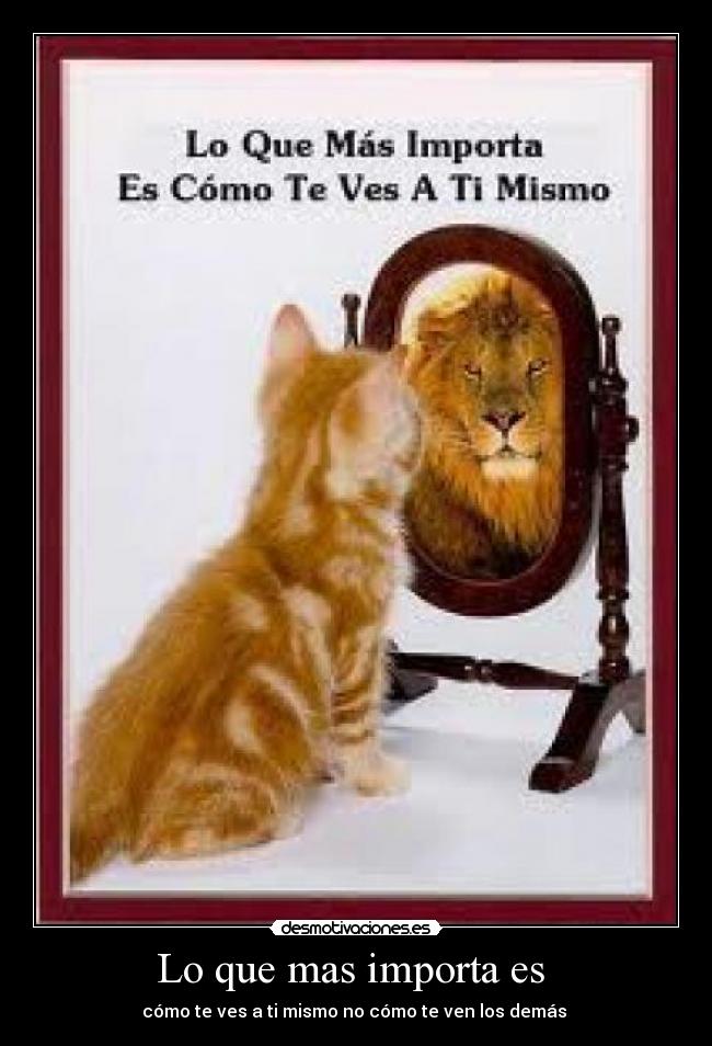 Lo que mas importa es -