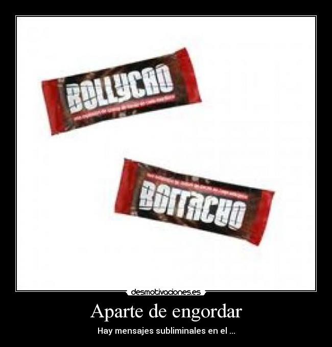 Aparte de engordar - Hay mensajes subliminales en el ...