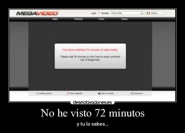 No he visto 72 minutos - 