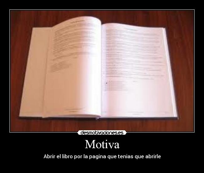 Motiva - Abrir el libro por la pagina que tenias que abrirle