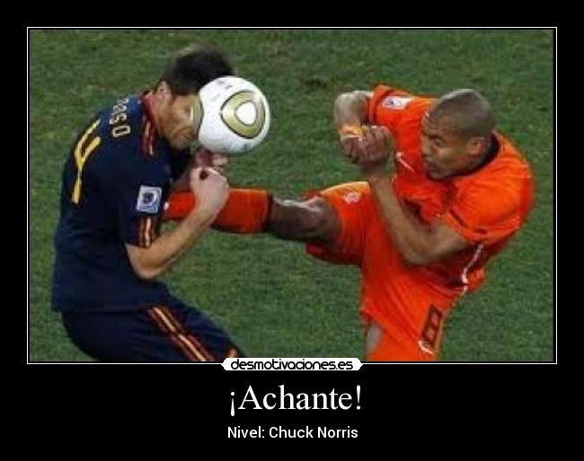 carteles chuck norris achante final campeonato del mundo futbol holanda espana campeona campeones entrada desmotivaciones