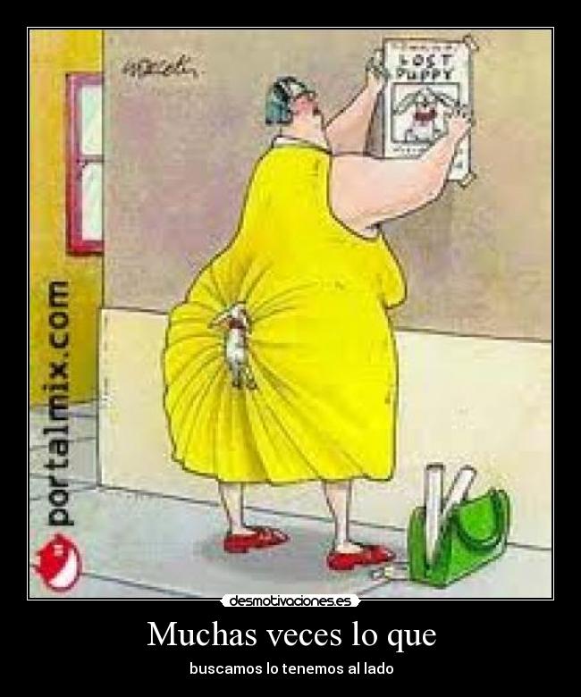 Muchas veces lo que - buscamos lo tenemos al lado