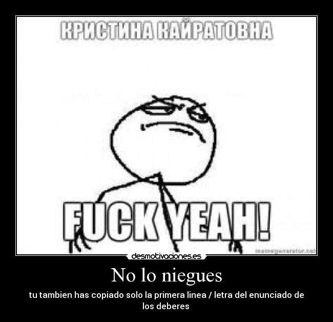 No lo niegues -
