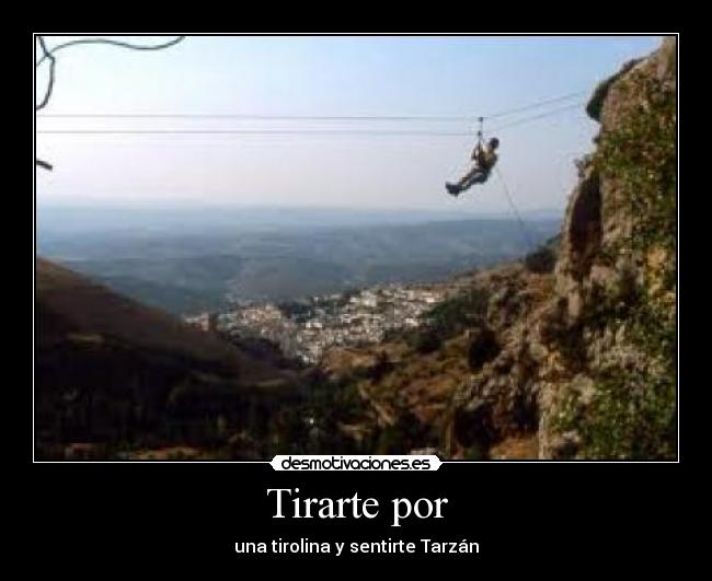 Tirarte por - una tirolina y sentirte Tarzán