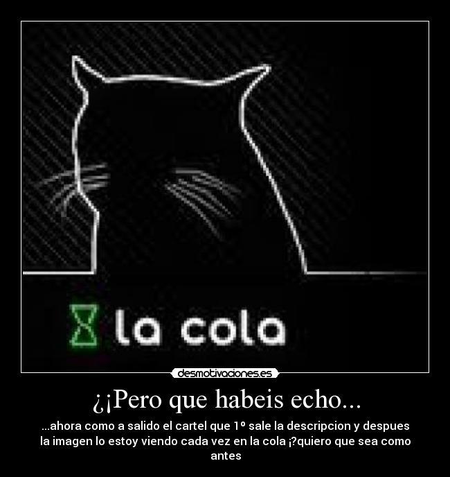 ¿¡Pero que habeis echo... -