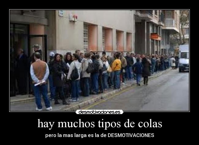 hay muchos tipos de colas - 