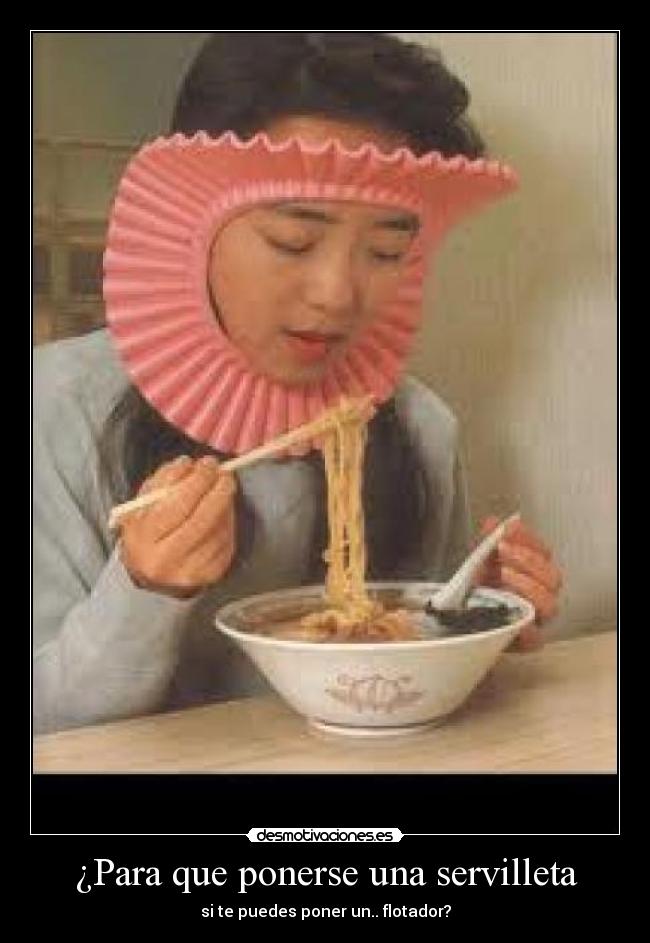 ¿Para que ponerse una servilleta - 