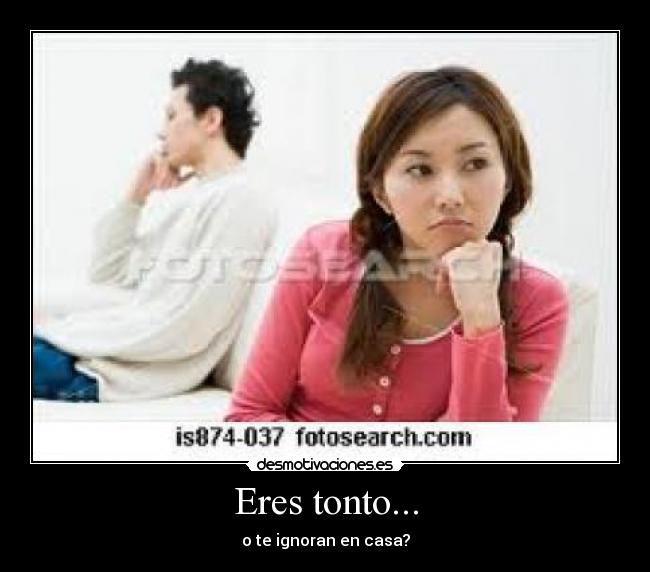 Eres tonto... - o te ignoran en casa?