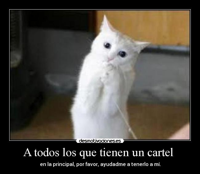 A todos los que tienen un cartel -