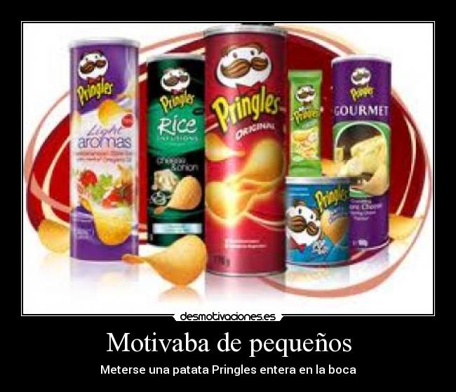 Motivaba de pequeños - Meterse una patata Pringles entera en la boca