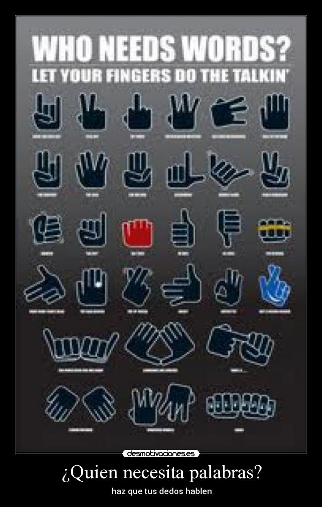 ¿Quien necesita palabras? -