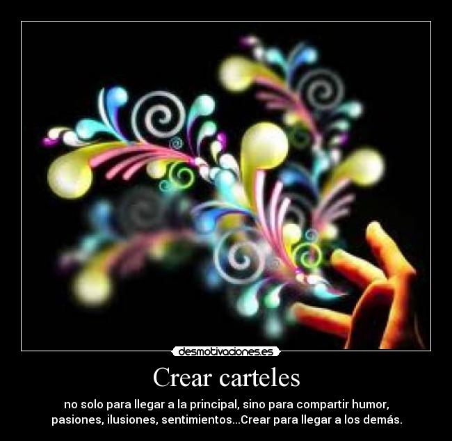 Crear carteles -