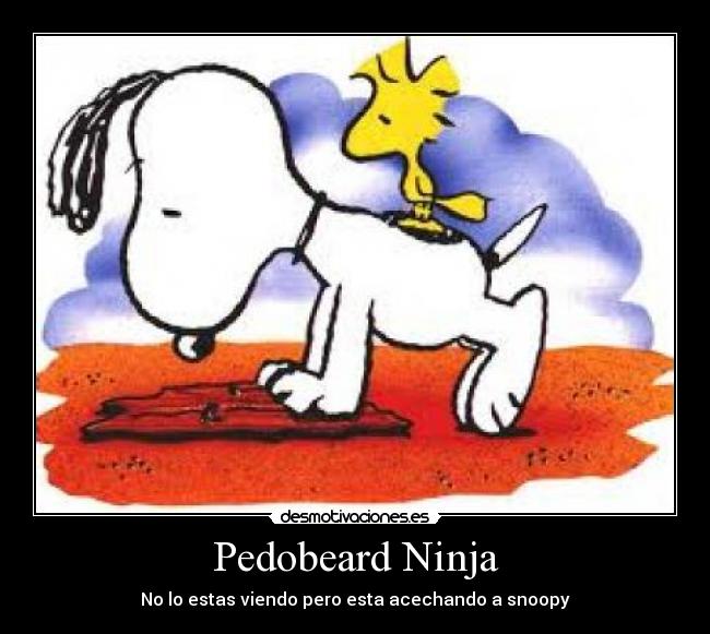 Pedobeard Ninja - No lo estas viendo pero esta acechando a snoopy