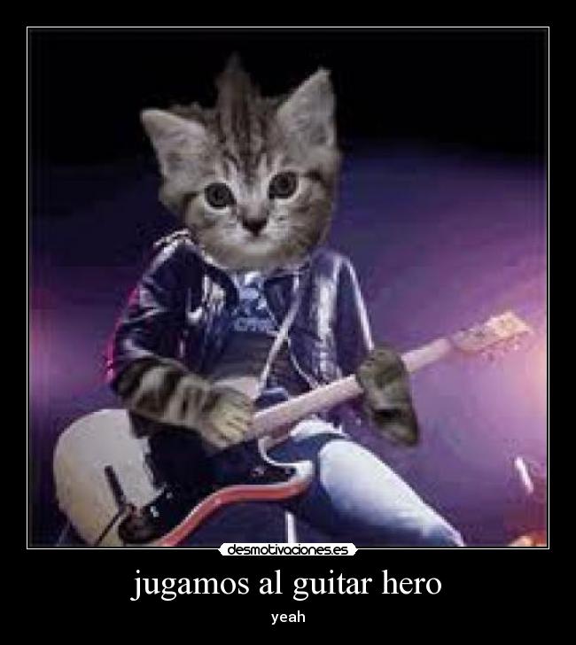 jugamos al guitar hero -