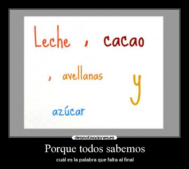 Porque todos sabemos -