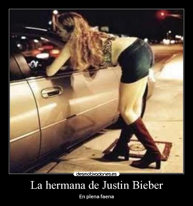 La hermana de Justin Bieber - En plena faena