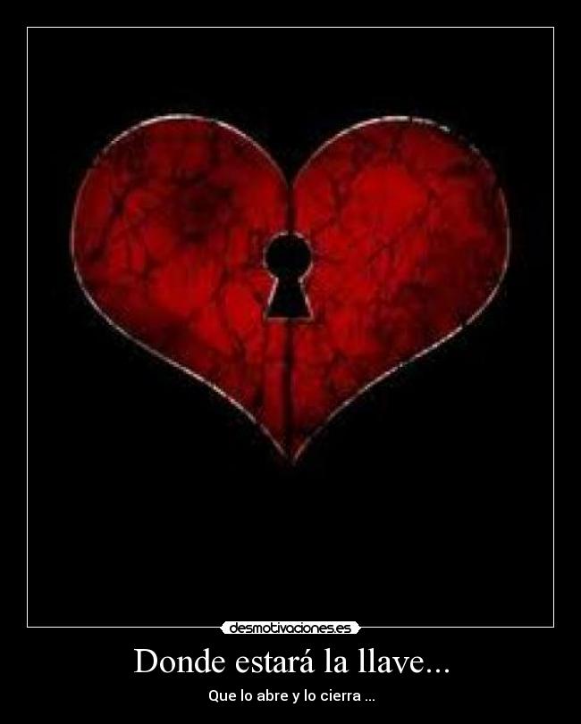 Donde estará la llave... -