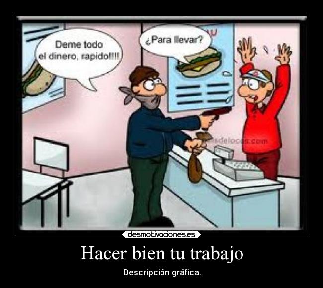 Hacer bien tu trabajo - Descripción gráfica.