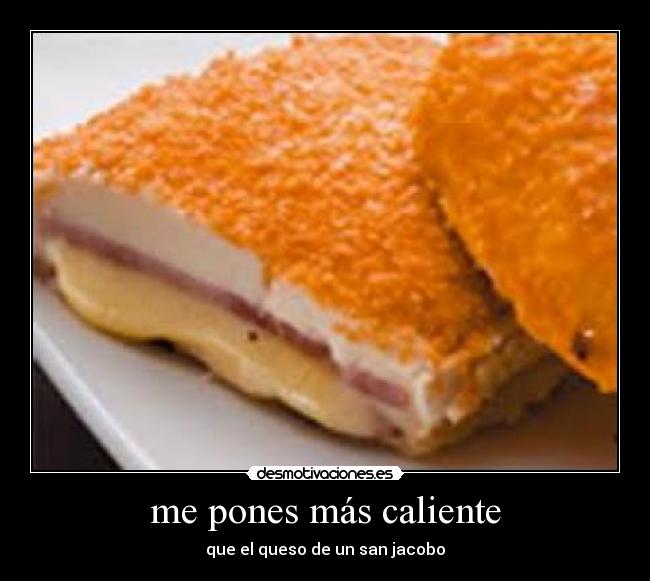 me pones más caliente - que el queso de un san jacobo