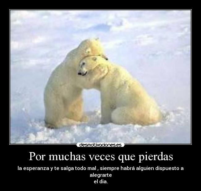 Por muchas veces que pierdas - 