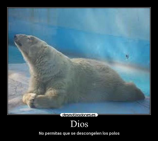 Dios - No permitas que se descongelen los polos
