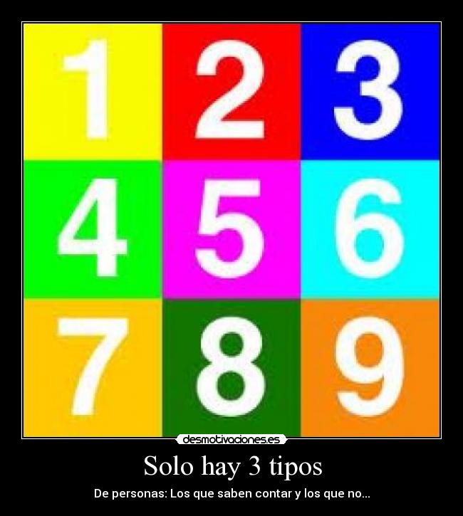 Solo hay 3 tipos -