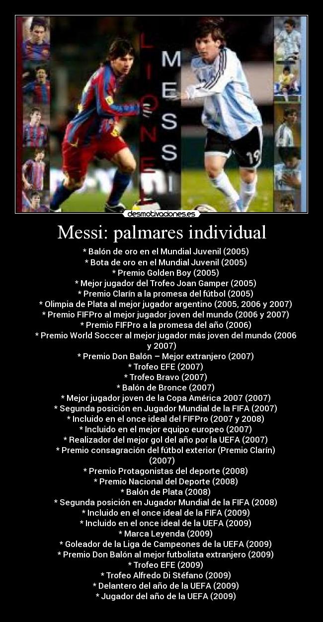 Messi: palmares individual - 