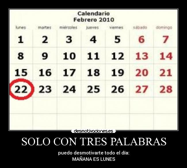 SOLO CON TRES PALABRAS - 