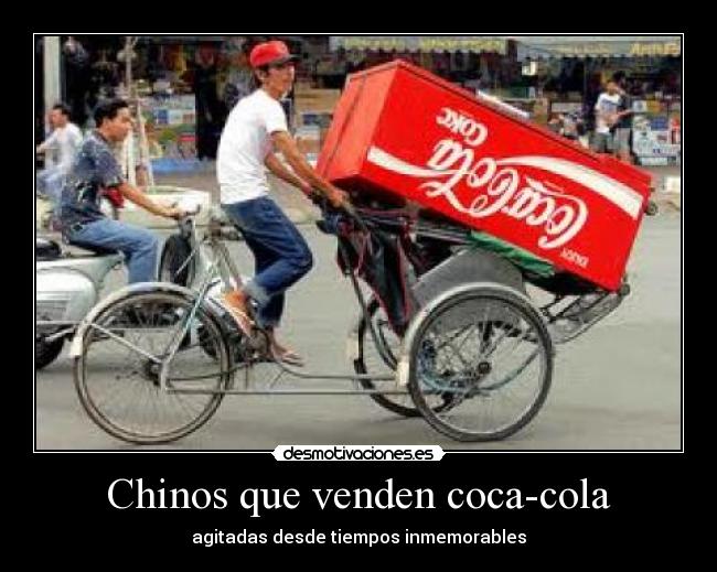 Chinos que venden coca-cola - agitadas desde tiempos inmemorables