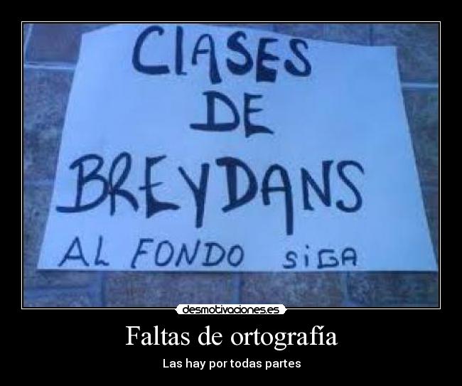 Faltas de ortografía -