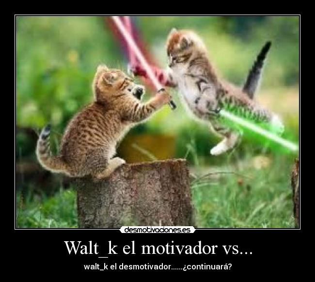Walt_k el motivador vs... - walt_k el desmotivador......¿continuará?