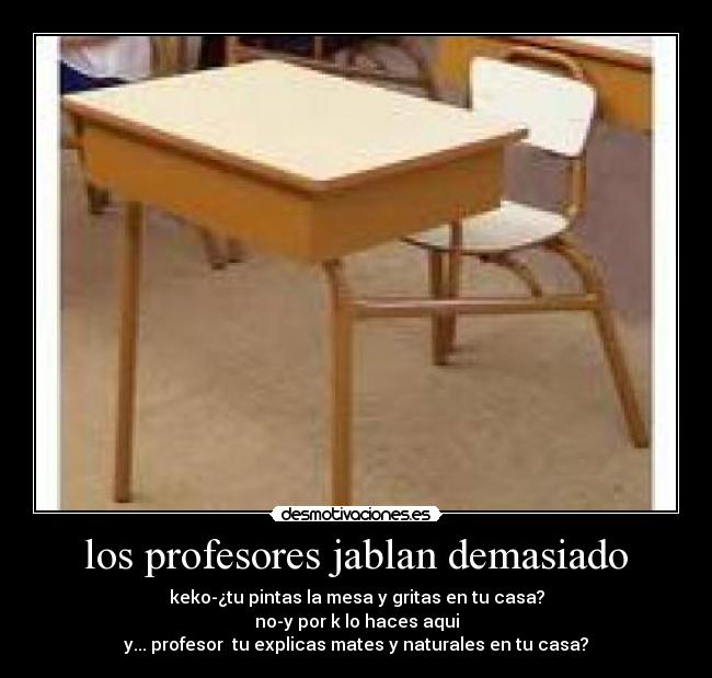 los profesores jablan demasiado - 