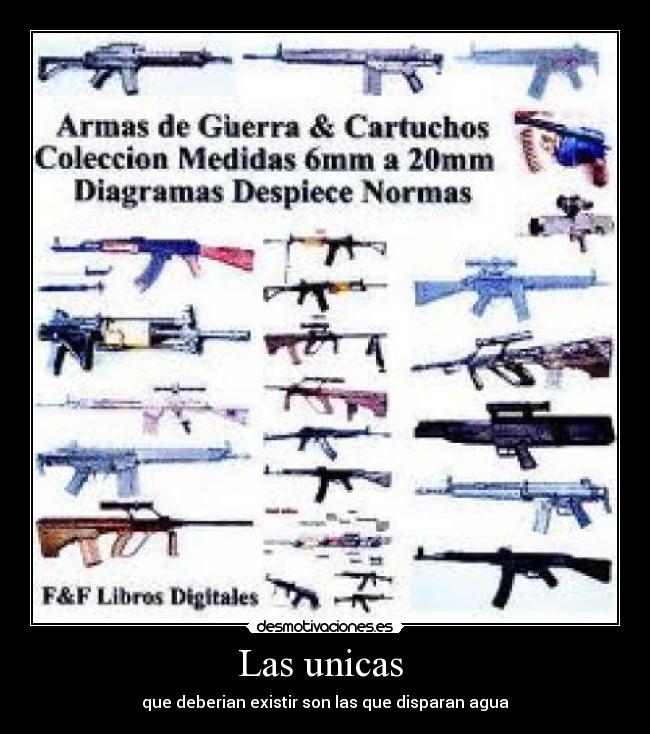 Las unicas - que deberian existir son las que disparan agua