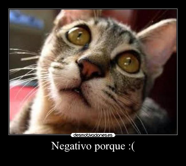 Negativo porque :( - 