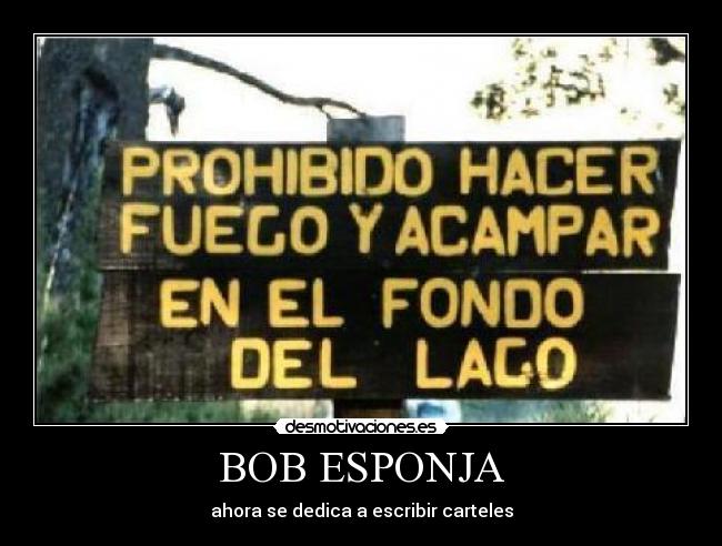 carteles bob esponja desmotivaciones
