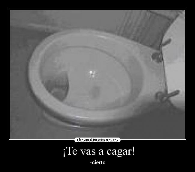 ¡Te vas a cagar! - -cierto