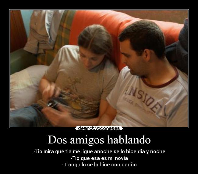 Dos amigos hablando -