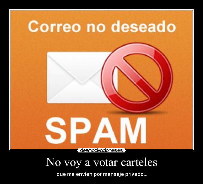 No voy a votar carteles - 