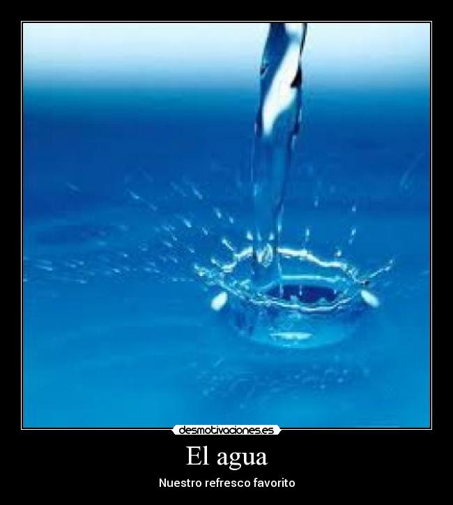 El agua - Nuestro refresco favorito