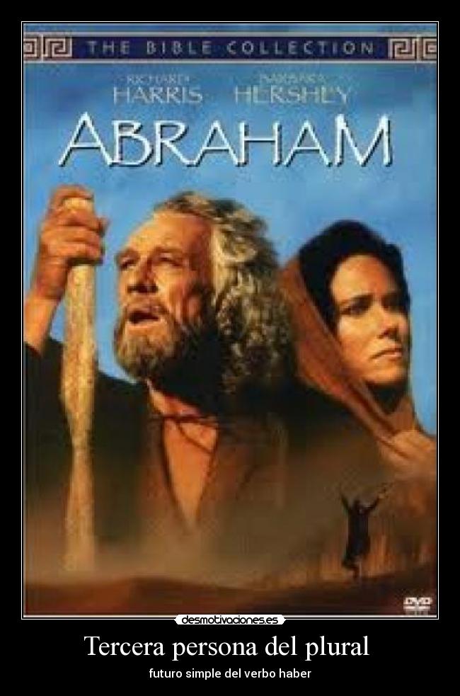 Tercera persona del plural  - futuro simple del verbo haber