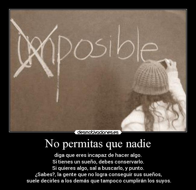 No permitas que nadie - 